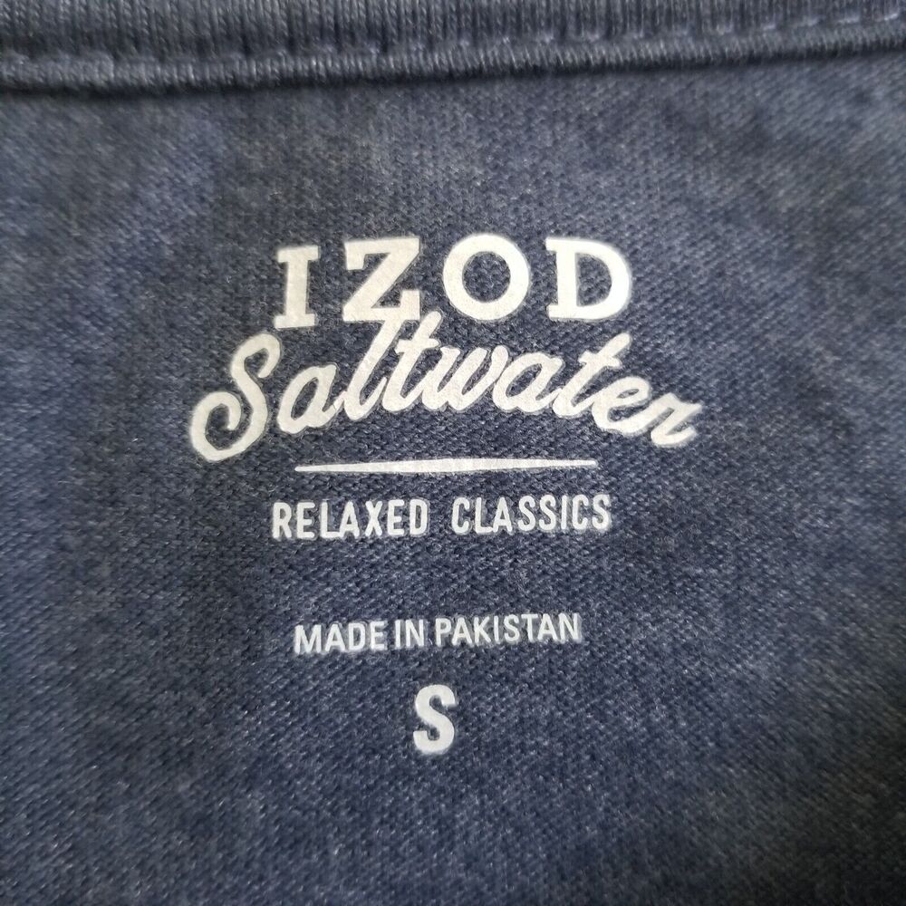 IZOD Saltwater Tshirt Unisex Small Blue SWELL TIMES SURF SHACK Beach Surfing - Picture 3 of 9